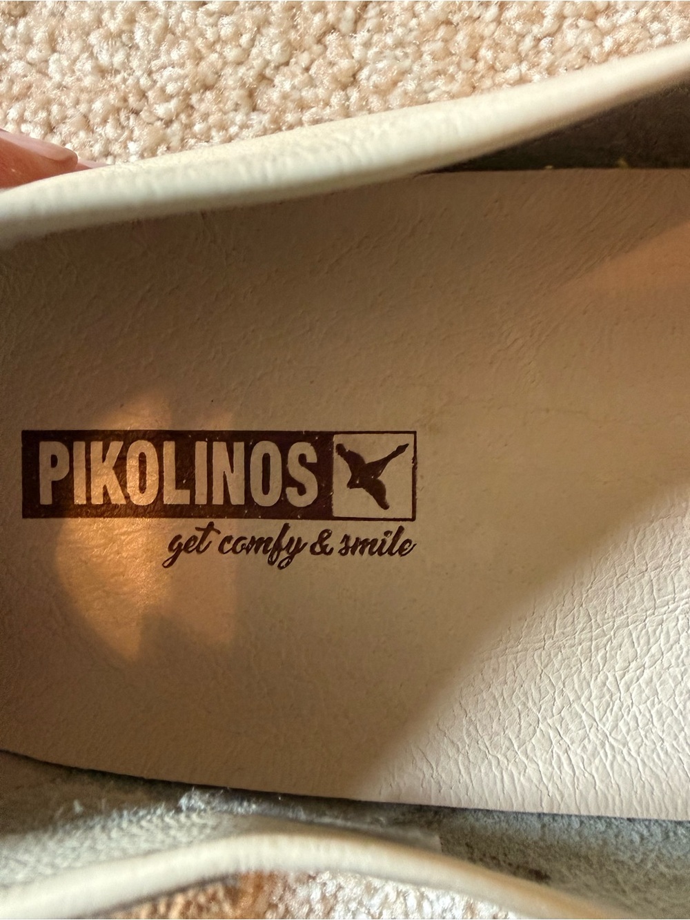 Pikolinos Cream Leather Slip-On driving Loafers - Picture 8 of 9